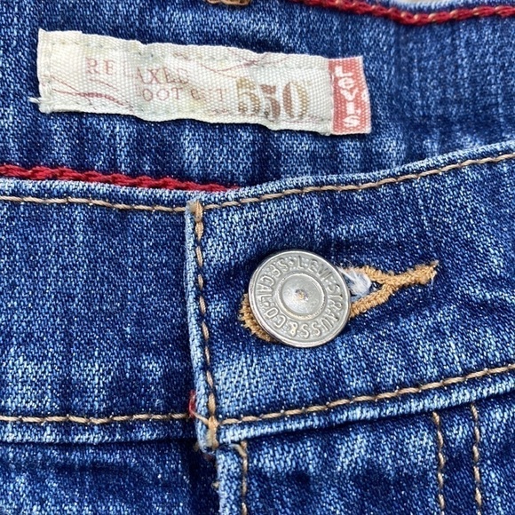 LEVI’S 550 Relaxed Bootcut Mid-Hi Rise Jeans 12 long Darker Wash Western Y2K - Picture 8 of 10